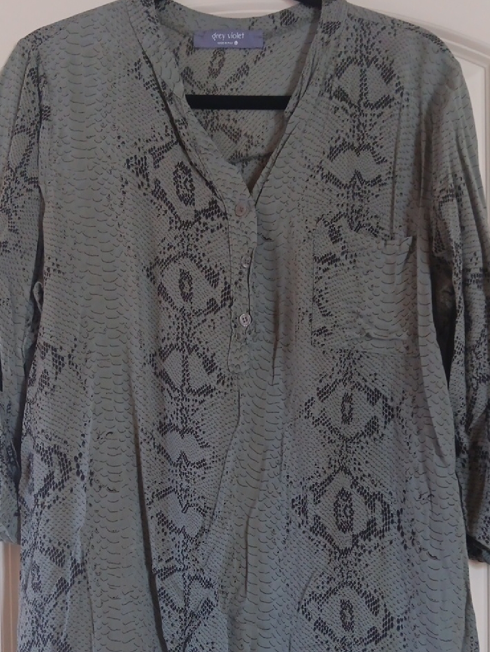 Snakeskin Print Womens Blouse